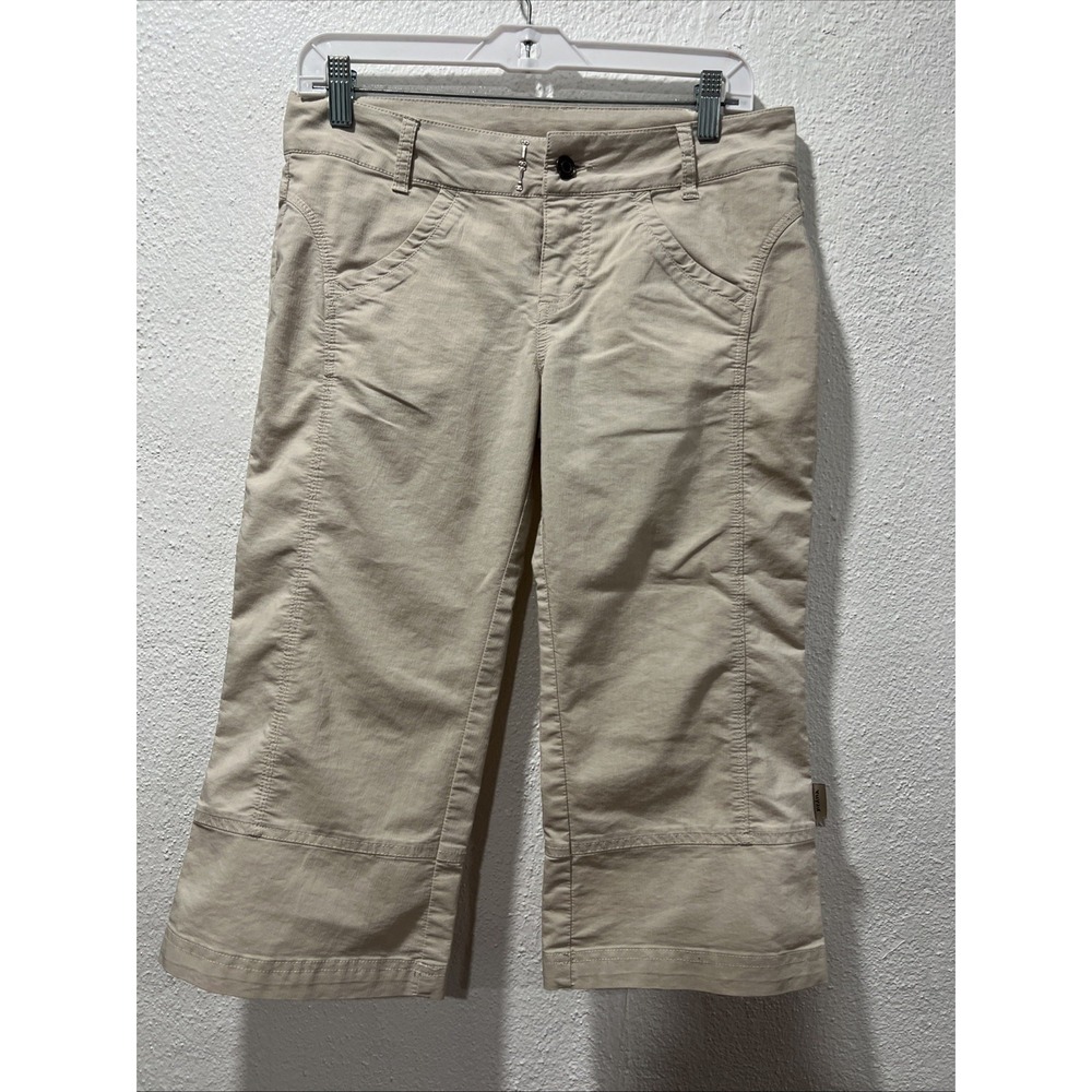 Prana ~ Khaki Capris ~ size 4 ~ minor 4 Pockets